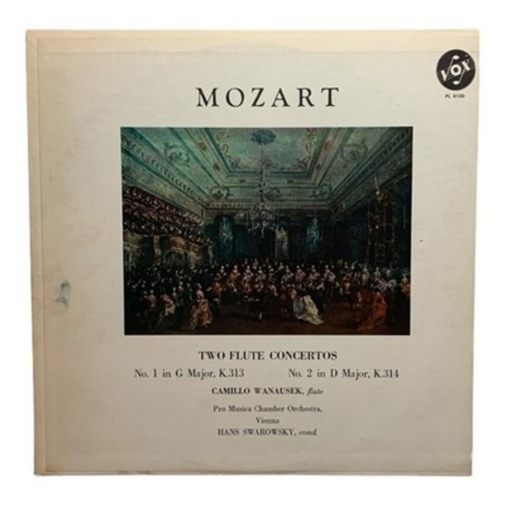 Mozart Two Flute Concertos VOX PL 8130 1961 Mono Vinyl LP VG+ Sleeve VG+